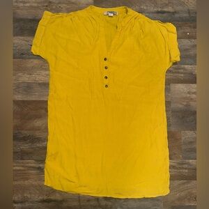 Love21 Yellow Button-Up womans long Shirt size XS